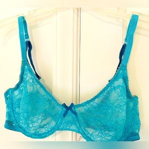 Cosmopolitan Teal Lace Bra 38C